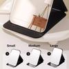 Cute Portable Personal Makeup Mirror Handheld Solid Color Foldable Makeup Mirror Mini PU Leather Pocket Mirror Bedroom