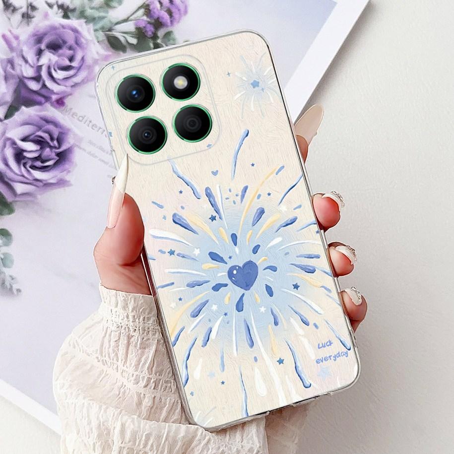 Case For Honor X8b Cover LLY-LX1 LLY-LX2 LLY-LX3 Lovey Heart Cartoon Soft Clear Silicone Phone Case For Honor X8a CRT-LX1 Bumper