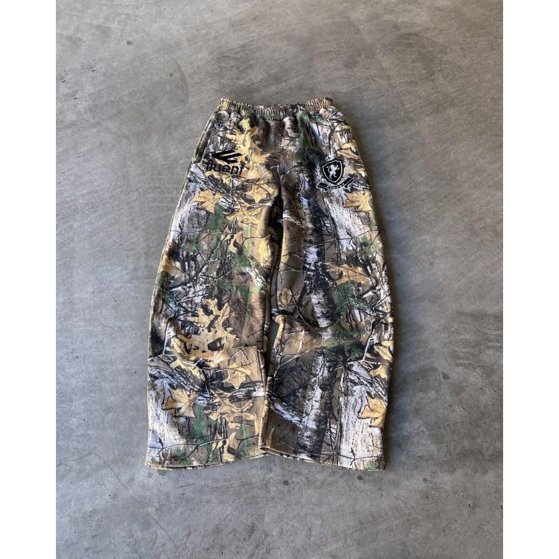 Unisex Oversizeowy Zestaw Bluza z Kapturem i Spodnie Dresowe Kamuflaż Retro Streetwear Codzienny Strój Mężczyźni Kobiety
