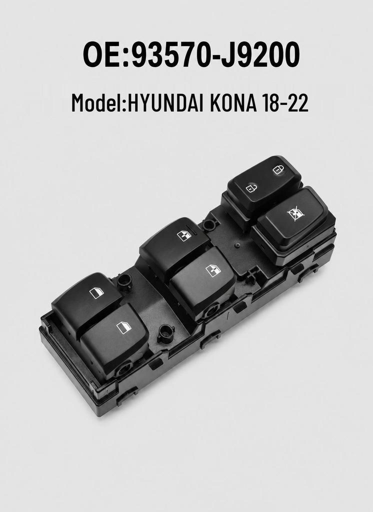 Car Window Switch for HYUNDAI KONA 18-22 (2AUTO) - Model 93570J9200