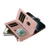 iPhone 18 Pro Max Leather Grain Wallet Case - 9 Card Zipper Leather, Protective Phone Cover