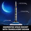 846PCS Building Blocks Space Rocket Toy Model Semi-transparent Educational Toys Compatible Others Bricks Sets Christmas Gifts