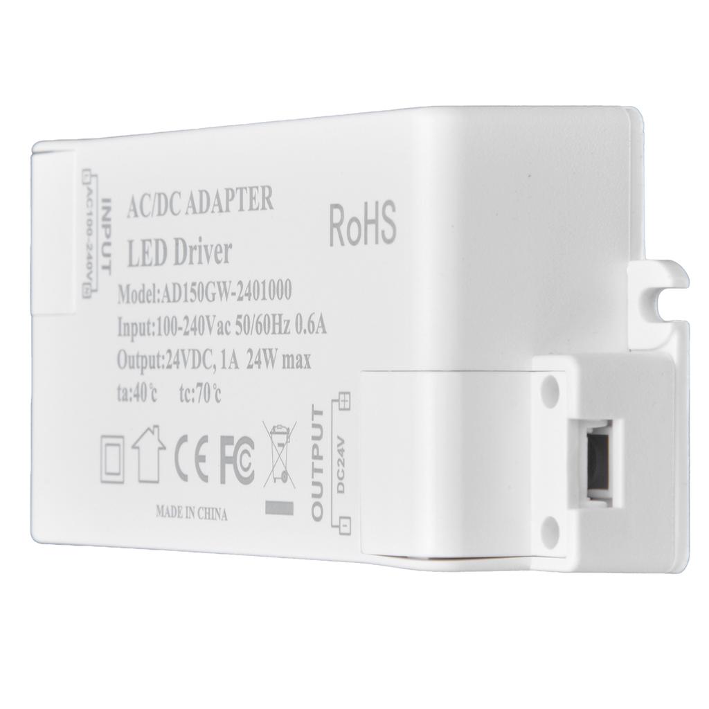DC 24V 24W 1A LED Driver Constant Voltage Flame Retardant Efficient DIY LED Power Supply AC