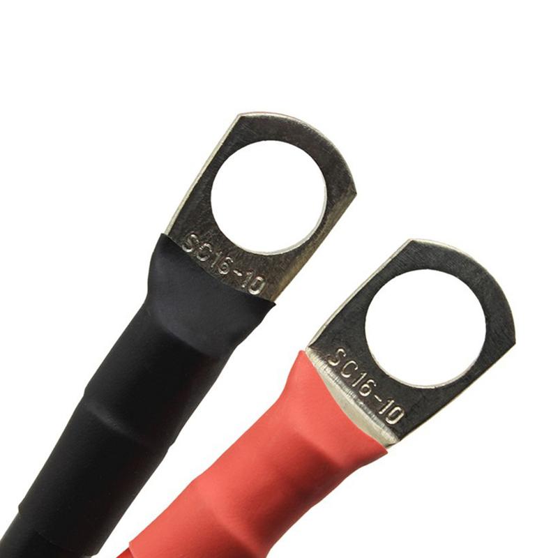 2Pcs Battery Inverter Cable 50cm 2AWG Car Starter Cable Waterproof Car Battery Leads For Trucks Boats Motorcycles