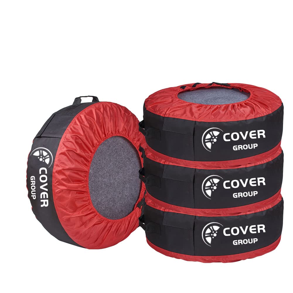 COVERGROUP Tire Storage Cover Felt Pads Outdoor Tire Tote Felt Pads Wheel Protection Dust