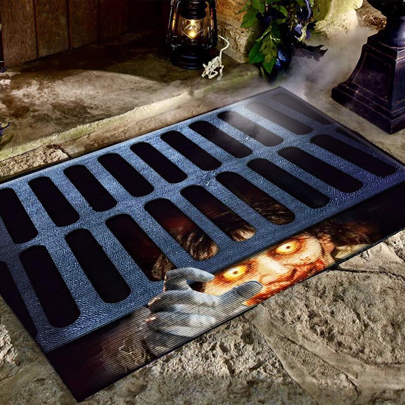 Decorative Clown-Themed Dirt-Resistant Door Mat for Entryway or Living Room