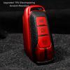 Key Fob Cover - Soft TPU Smart Remote Car Key Case - Compatible with Ford F150, Explorer, Fusion, Mustang, Edge, Lincoln MKZ, MKC, MKX (Red)