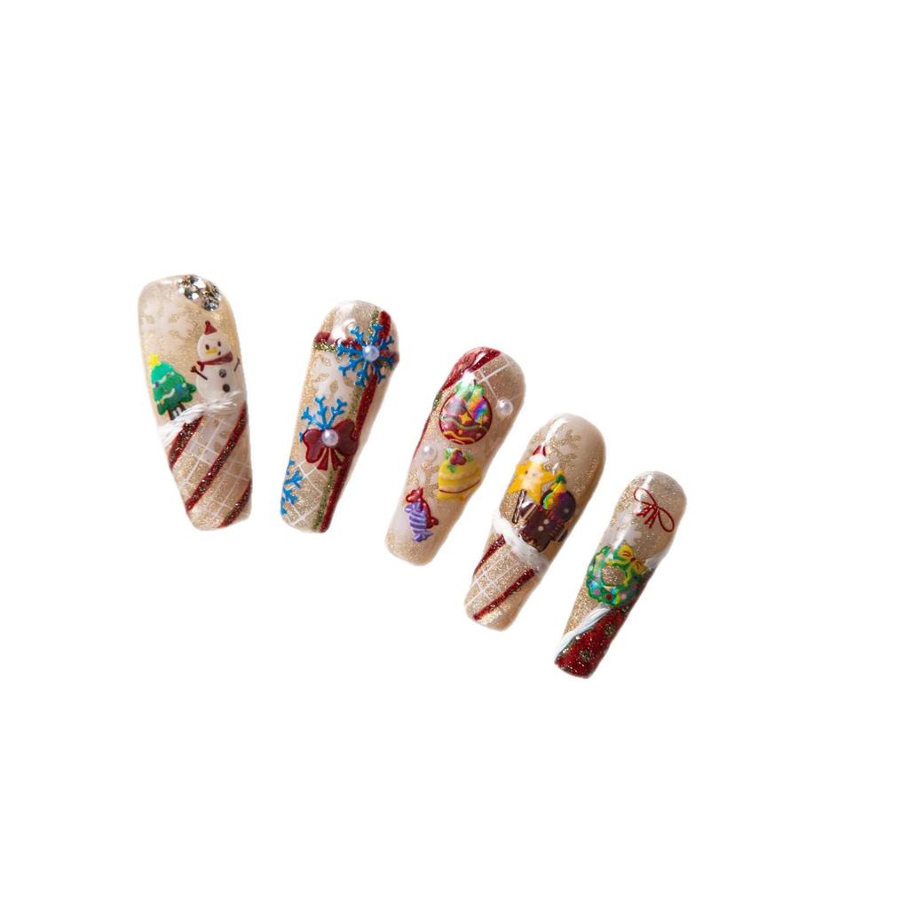 3D Christmas Nail Stickers: Trees, Reindeer, Snowflakes & Snowmen