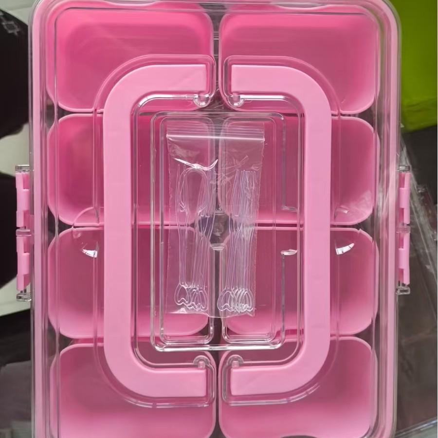 Airtight 8-Compartment Seasoning Box with Lid for Kitchen and Refrigerator Storage