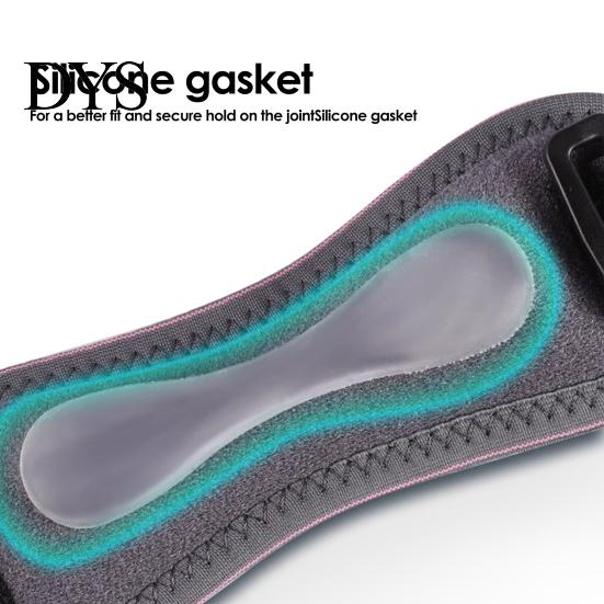 Breathable Knee Pads Patellar Tendon Support Strap with Silicone Pad, Cycling Running Fitness Sports Athletic Sleeve Brace, Adjustable Pain