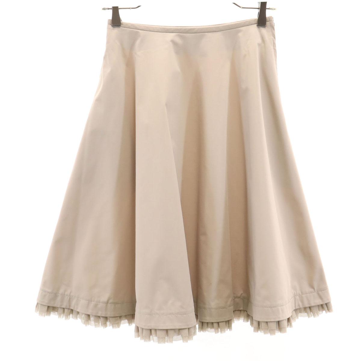 

FOXEY NEW YORK сделано в Японии юбка-клеш длины миди 38 Серый бежевый Женская Б/У