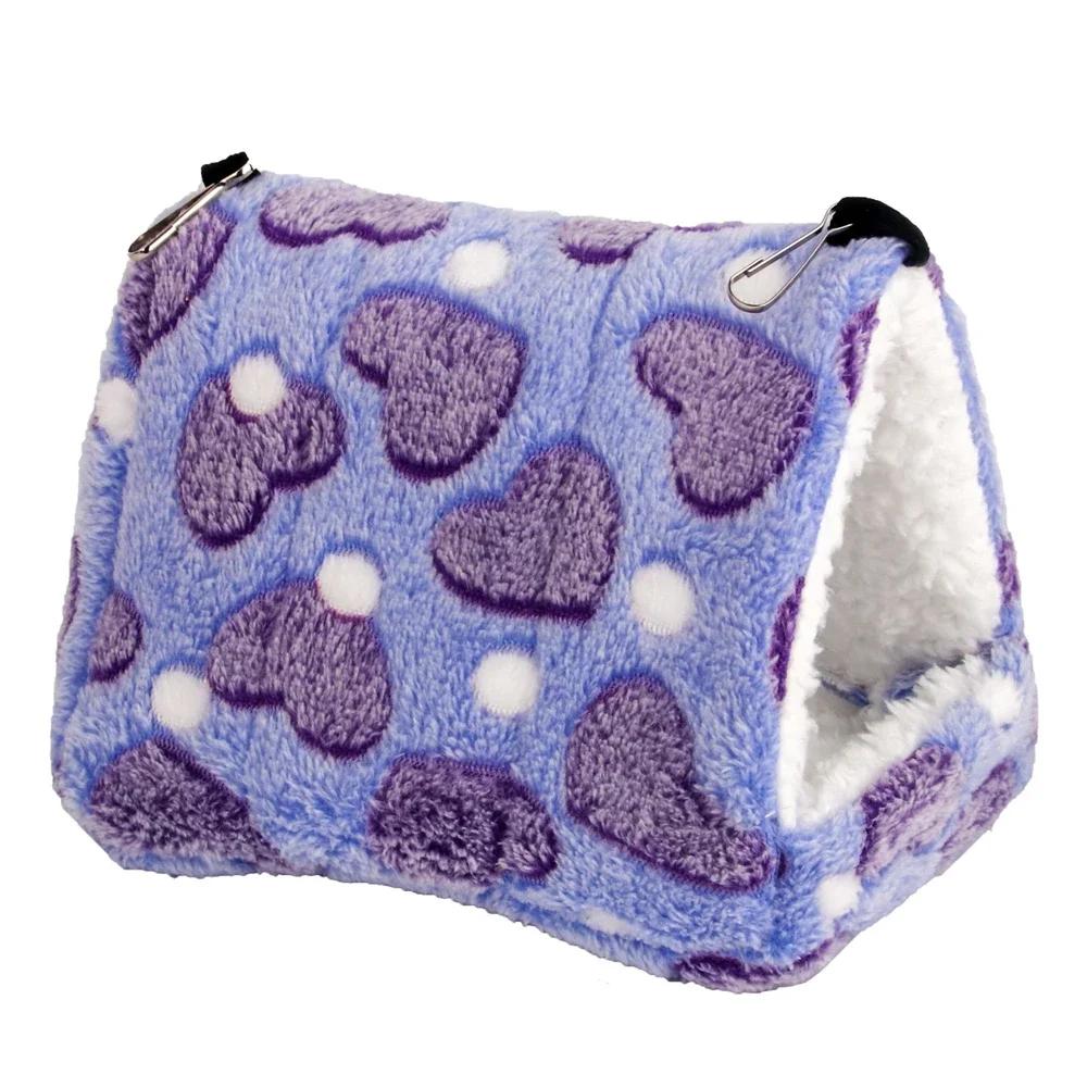 Herz Plüsch Haustier Hamster Nest für Vögel Haus Warm Bequem Winter Papagei Hängematte Höhle Käfig Hütte Zelt Haustier Vogelkäfig Zubehör