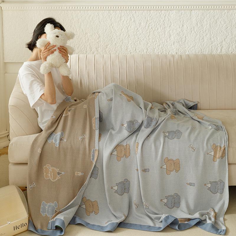 Couverture d'été légère en gaze de bambou-coton