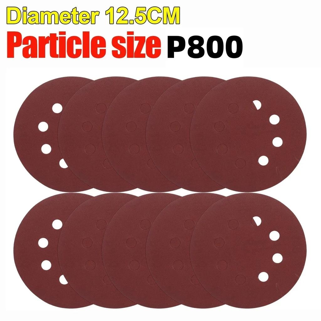 Universal 8 Hole Sanding Discs 125mm Sandpaper for Metal Wood Glass Sander Polishing Pads Home Abrasive Tools 40~3000 Grit
