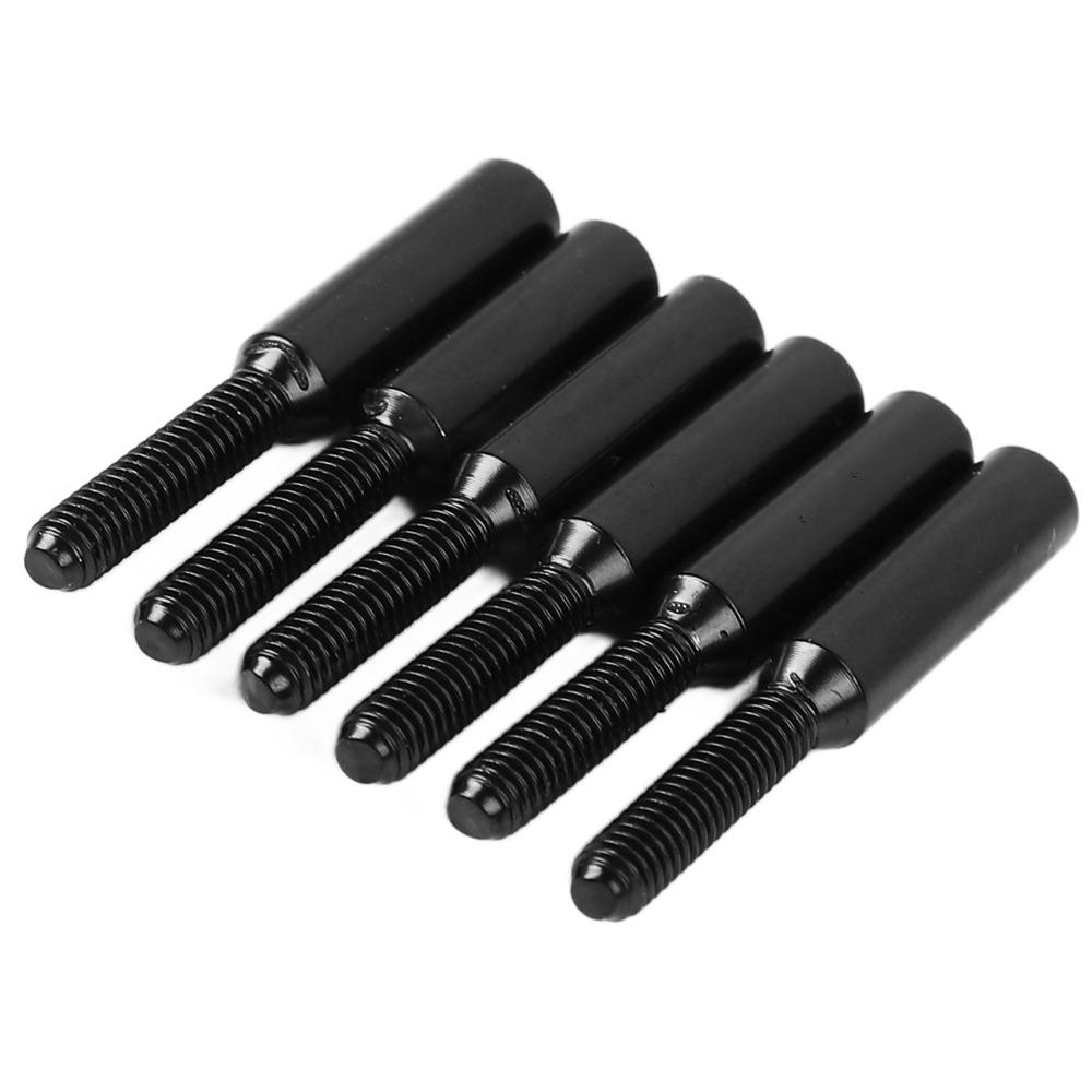6PCS Black Electric Guitar Screws Metal Guitar Screw Set Replacement Hex Bolts For Electric Guitar