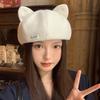Beret Hat for Women In Spring and Autumn New Korean Style Casual Versatile Pumpkin Hat Showing Face Small Melon Leather Hat Men's Trendy