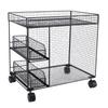 Mobile Storage Rack Breathable Space Saving Kitchen   with 360 Degrees  Rotating Lockable Wheels Pull Out Baskets for Bowls Dishes