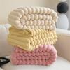 Office Nap Blanket With Solid Color Striped Design For Spring Autumn Relaxation