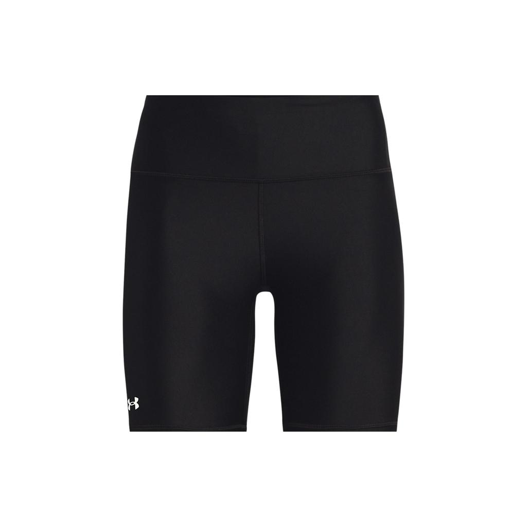 Under Armour Logo Print Fitted Fitness Shorts Women Bottoms Black 1360939-001
