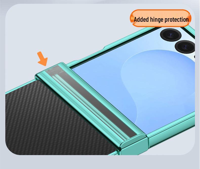 Samsung Z Flip Ultra-Thin Transparent Electroplated Drop-Proof Case Set for Models 7/6/5/4/3
