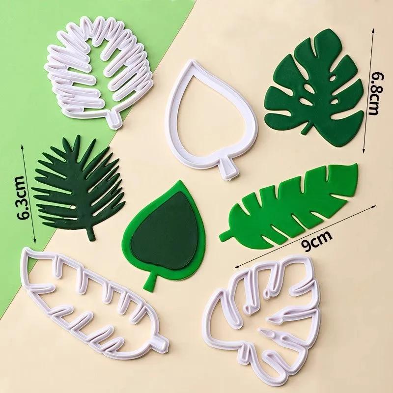 

4Pcs Tropical Plants Cookie Cutters Moulds Cute Jungle Tree Shape Biscuit Fondant Pastry Cake Decorating Baking Kitchen Tools
