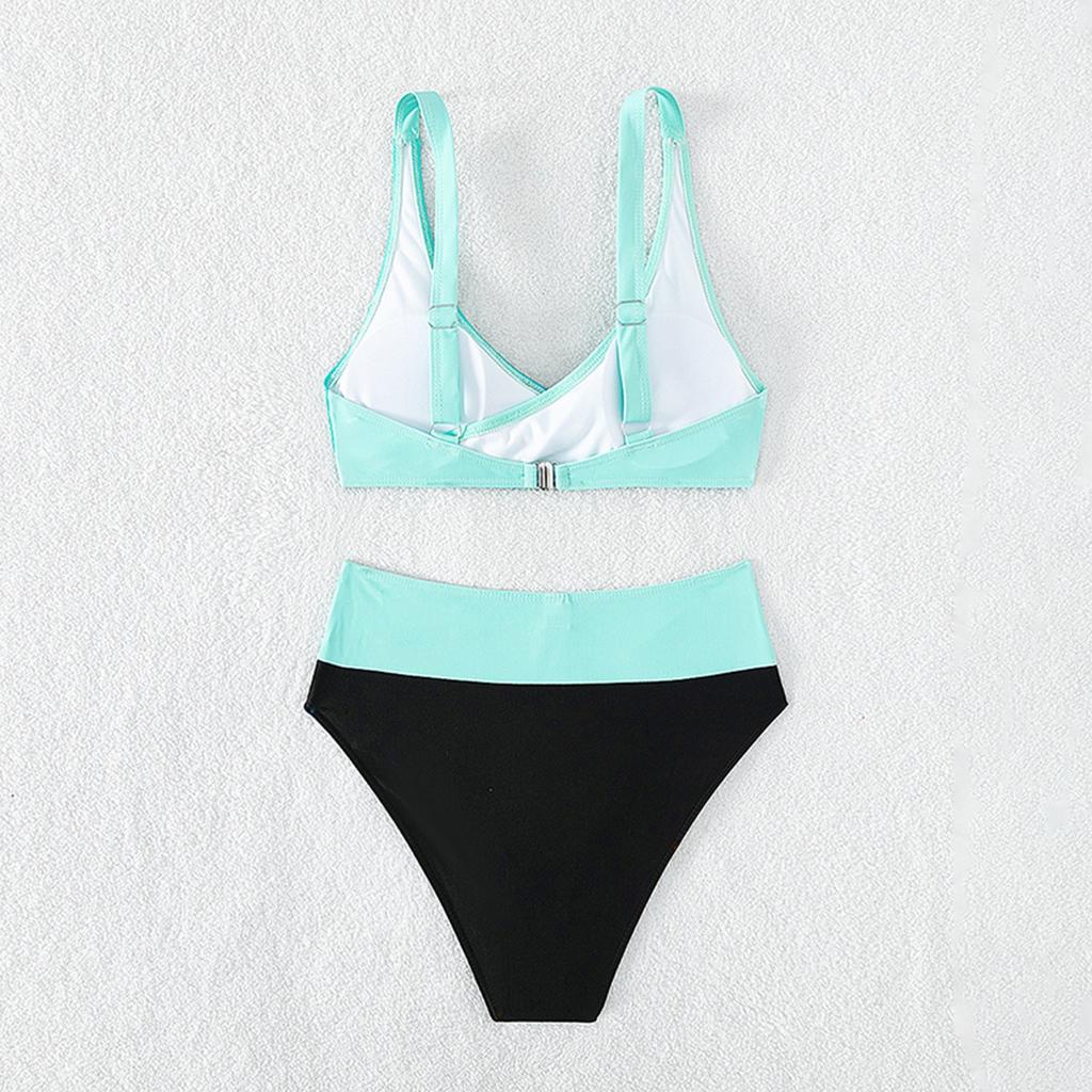 2026 Korean Swimsuits High Waisted Two Pieces Set Swimsuit Elegant Women'S Bathing Suit Two-Piece Beach Club Party Ropa De Mujer