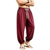 Herren Jogginghose Elastischer Bund Kordelzug Gerippte Textur Atmungsaktiv Lässige Hose mit schmal zulaufenden Bündchen Lockere Passform