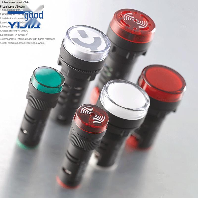 Yijia AD16-22DS Power Indicator Light for Equipment - 12V/24V/110V/220V/380V, 22mm
