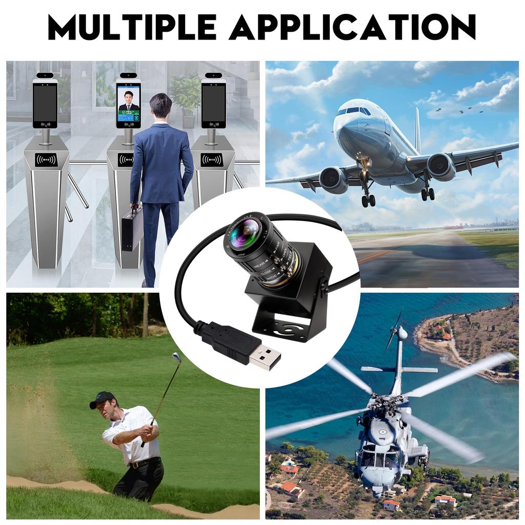 ELP USB Camera Global Shutter 1944P Webcam 50fps High Speed USB Camera 3x Manual Zoom Lens 5MP Webcam Computer Lightburn Motion Capture Face