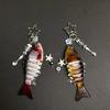 Lure Inspired Keychain Flexible Multi Joint Fish Keyring For Outdoor Enthusiasts Alloy Resin Key Holder Accessory