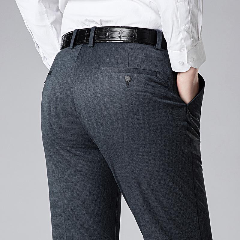 2026 Spring/Summer Men's Lightweight Casual Knit Pants - Fashionable, Versatile, Straight-Leg, Loose Fit for Middle-Aged Men