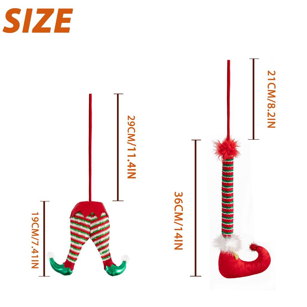 Grinch Elf Doll Christmas Ornament - Eccentric Tree Branch Decor