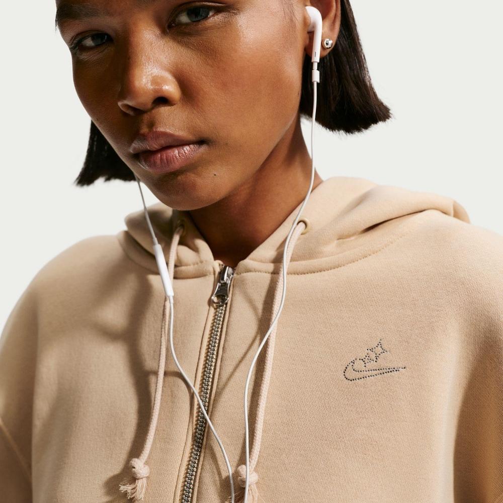 Nike W Phnxflc Crop Fzhd Iq1256 248linen