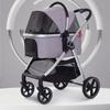 Hot New Design Easy Fold Portable Removable Basket Pet Dog Stroller  for Dog Cat Travel Pet Trolley Carrier