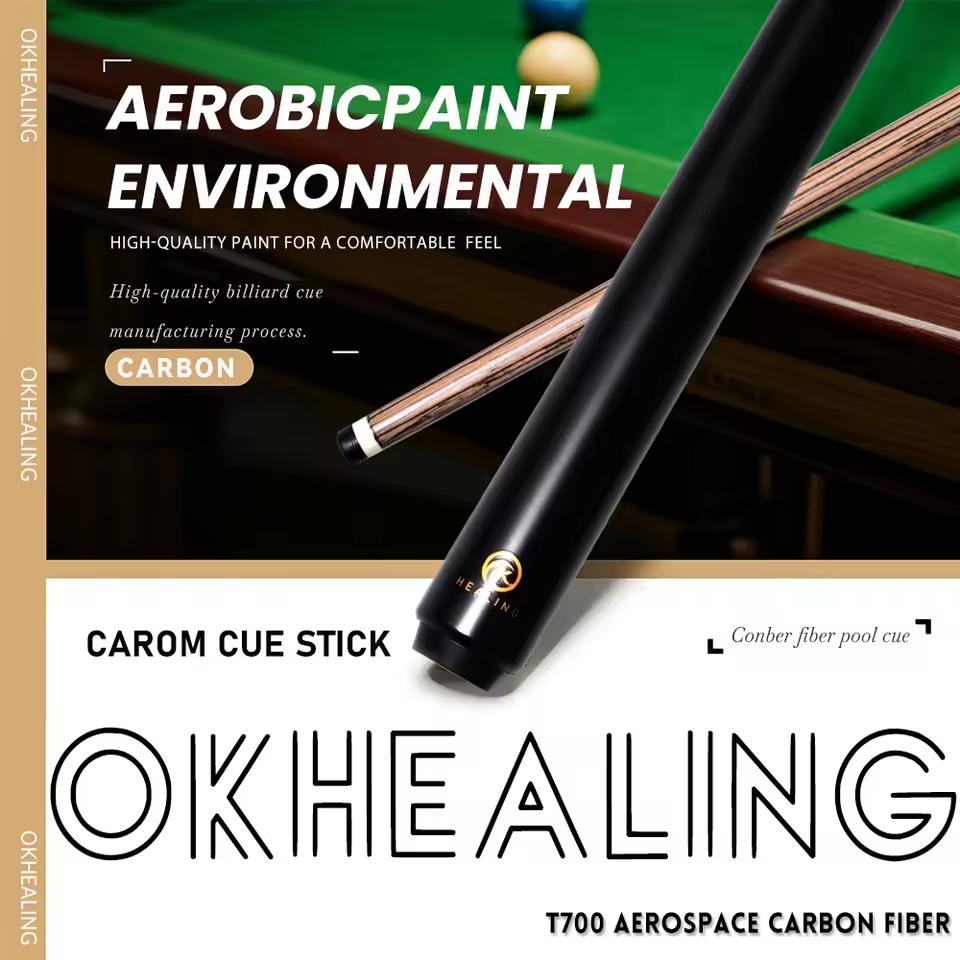 HEALING Pool Cue Black Technology Billiard Cue Sticks 12mm Tip Radial Pin Joint 142cm/55.9inch Length 19~21oz Weight