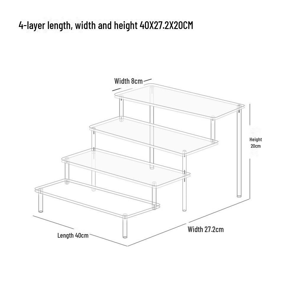 Mehrschichtiger Stufen-Displayständer aus Acryl für Pop Mart Blind Box-Sammlerstücke