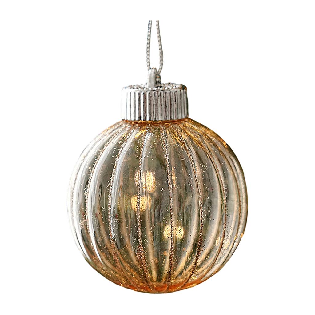 Christmas Glitter Sequin Clear Plastic Radish Ball Ornament Hanging Decor for Holiday Party Decorations