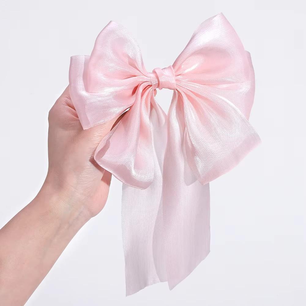 1PCS Girls Blue Pink Big Bow Ribbon Hair Clip Elegant Simple Spring Summer Hair Clip Pins Retro Headband Clips Hair Accessories
