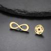 Infinity Symbol Pin Brooch Stainless Steel Gold Minimalist Clothing Lapel Badge Accessories Birthday Gift