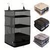 Storage Bag Dormitory/Home Wardrobe Hanging Multi Functional Storage Clothes Four Layer Foldable with Two Hooks