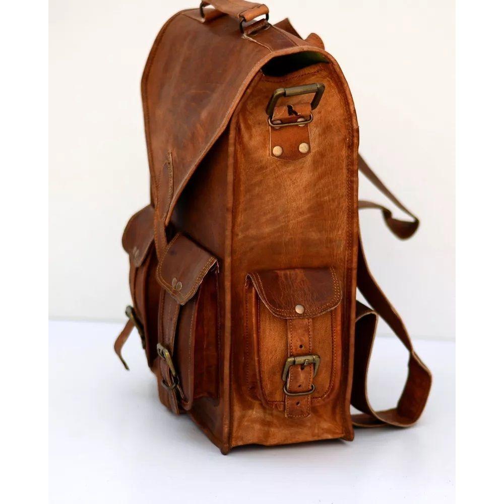 Новый рюкзак из натуральной кожи в стиле ретро — фото 4