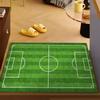 Footbal Field Green Football Pitch Bath Microfiber Decorative Versatile Flannel Floor Door Mat Quick Dry Absorbent Non-slip Sole
