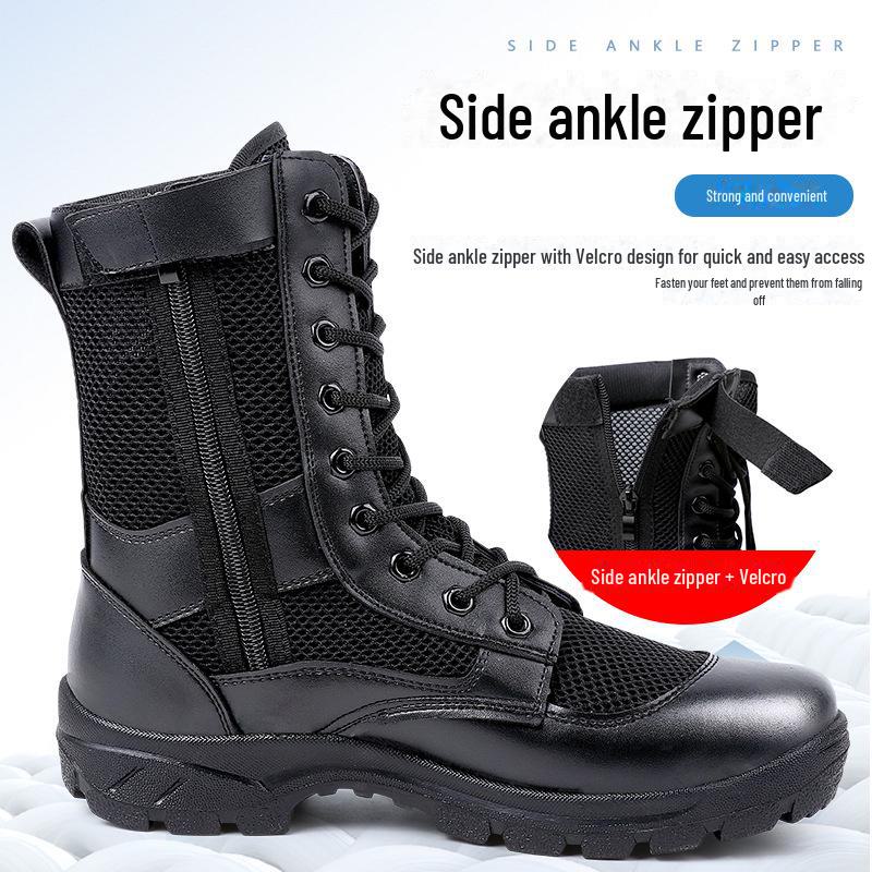 Pánské ultralehké prodyšné letní síťované pracovní boty na zip - Bezpečnostní a turistické boty