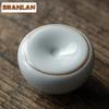 Azure Ru Kiln Porcelain War Drum Teapot Cover Holder Ice Cracked Glaze Cover Frame Zisha Pot Lid Shelf Kung Fu Teaset Ornaments
