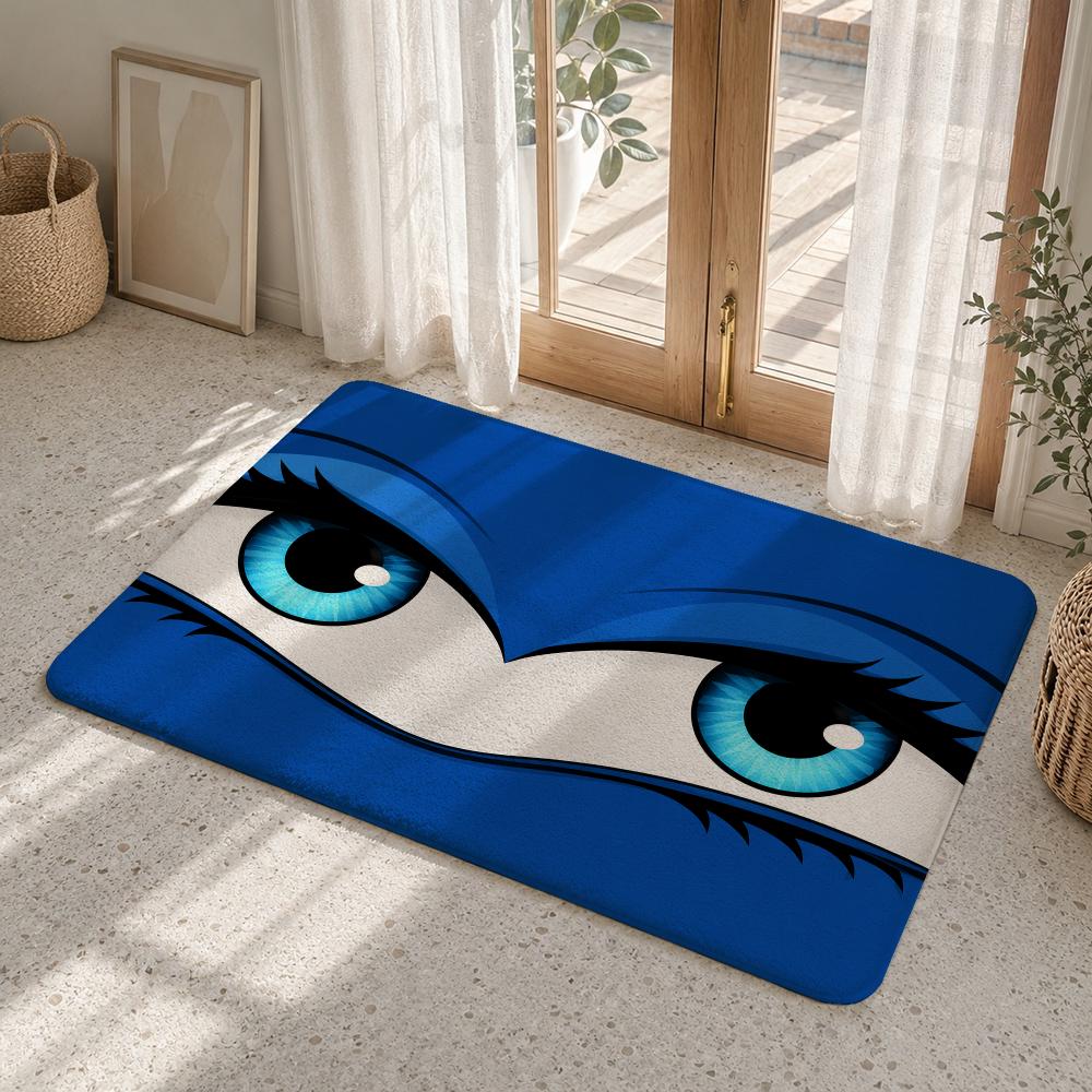 Enchanting Eyes Floor Mat Flannel Rug Non Slip Absorbent Soft Washable For Entryway Hallway Bathroom Kitchen Decor