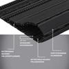 Polentex Black Combi Junior Doormat 12 Brush-Grips 80X50 Frame