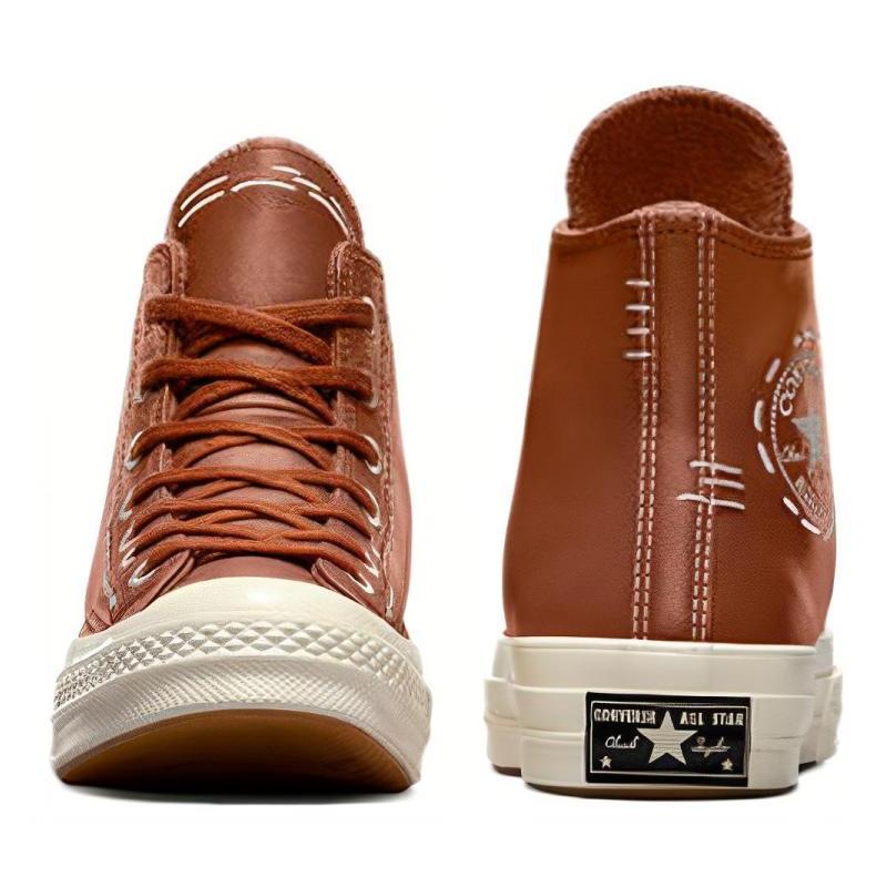 Converse Chuck 70 Versatile, Comfortable, Simple, Warm, Non-slip, High-top, Skate Shoes for Women In Brown