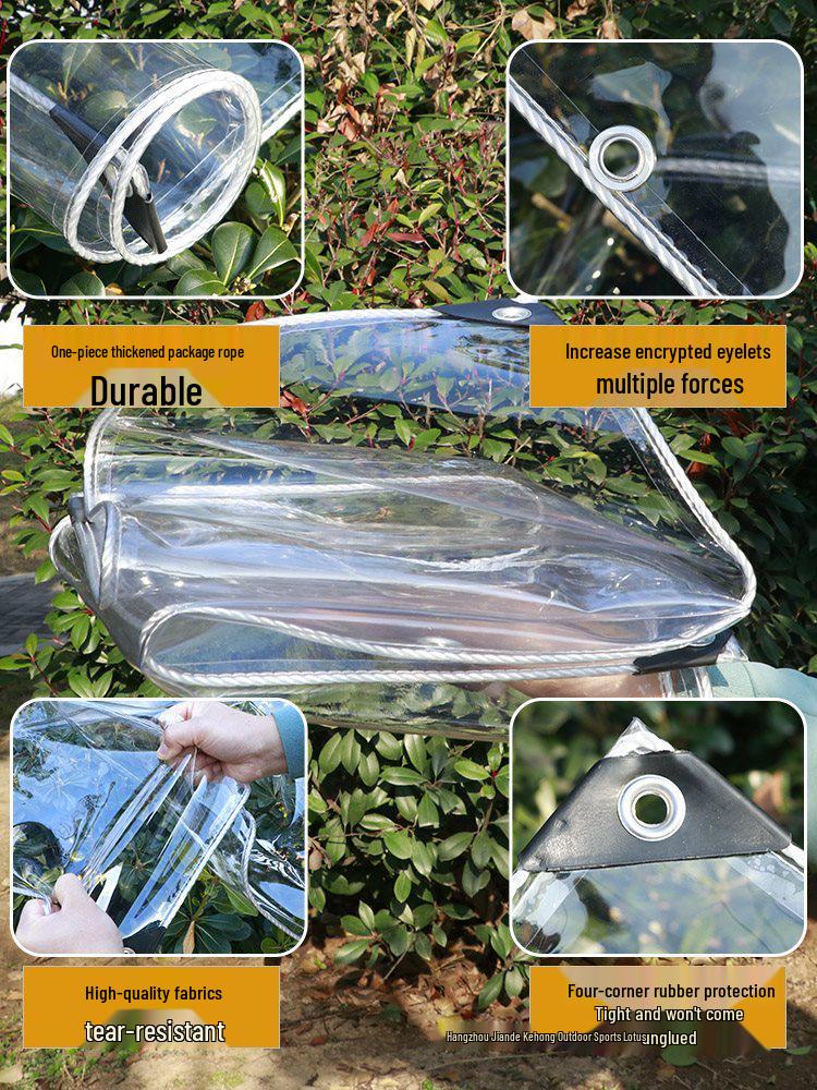 Clear PVC Waterproof Outdoor Awning & Sunshade Tarpaulin