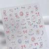 Retro  Series Scrapbook Journal Sticker Cartoon Anime Red Color Stationery Sticker DIY Decor Nail Sticker