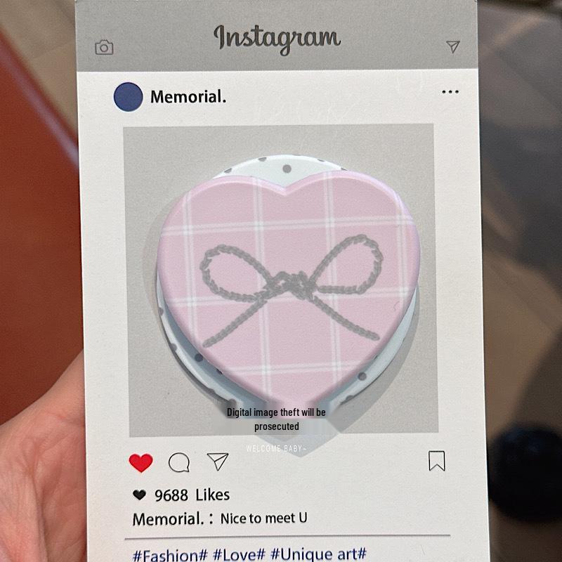 Frosted Heart Pillow Bear MagSafe Magnetic Phone Stand & Airbag Grip Sticker